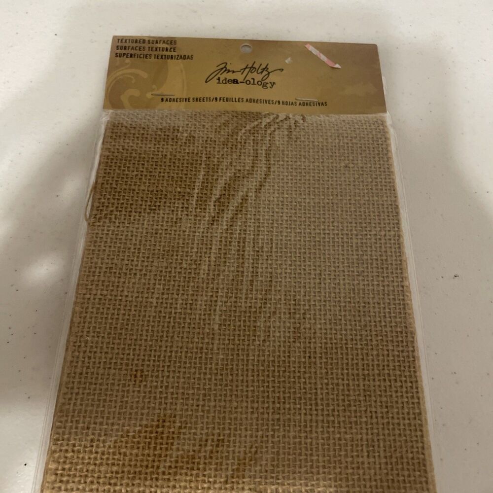 Jim holtz Package Of 6"x8” Burlap Textured Papers New